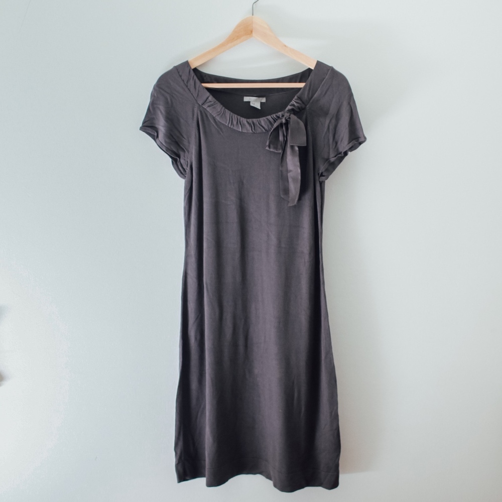 H&M Grey dress with satin bow